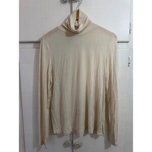 Barefoot Dreams MALIBU Modal Turtleneck, Cream/Ivory, Size XL